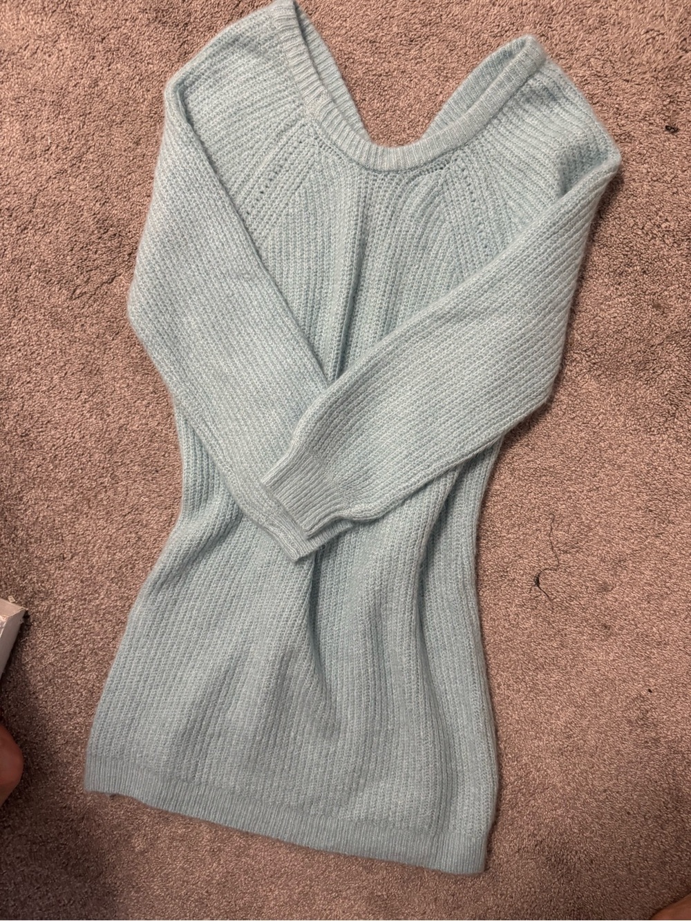 Light blue sweater dress